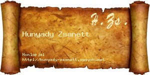 Hunyady Zsanett névjegykártya